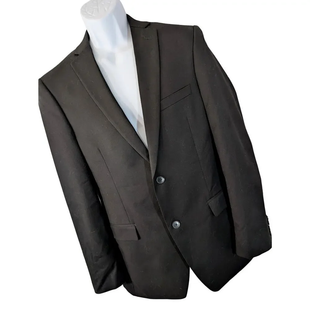 ALFANI! RICH BLACK TAILORED SLIM FIT, ELEGANT & CLASSIC BLAZER, JACKET! SZ 38L